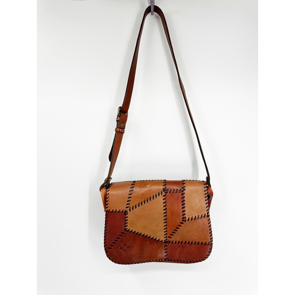 Patricia Nash Patricia Nash Positano Square Saddle Bag Patchwork‎ Leather Boho